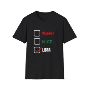 Nauhgty or Nice Libra Zodiac Christmas Shirt