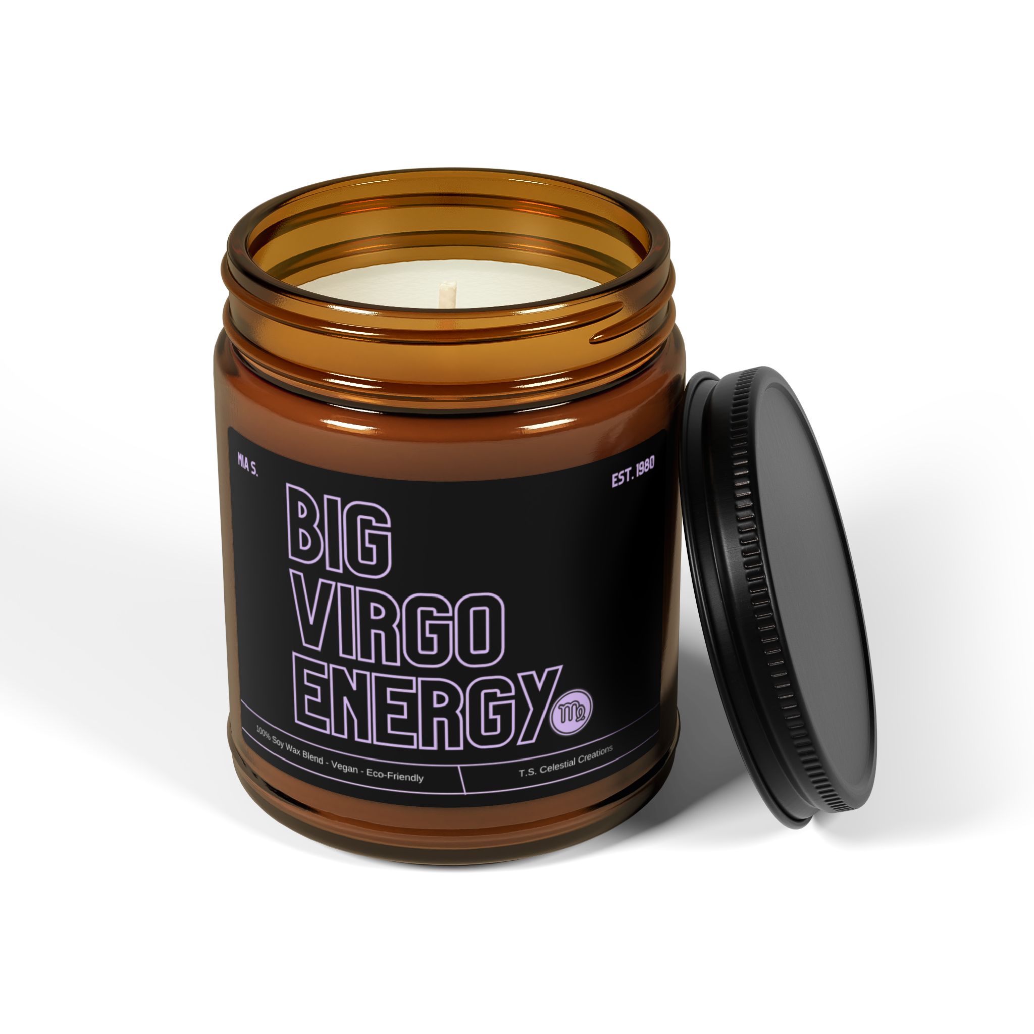 Custom Big Virgo Energy Candle - Image 6