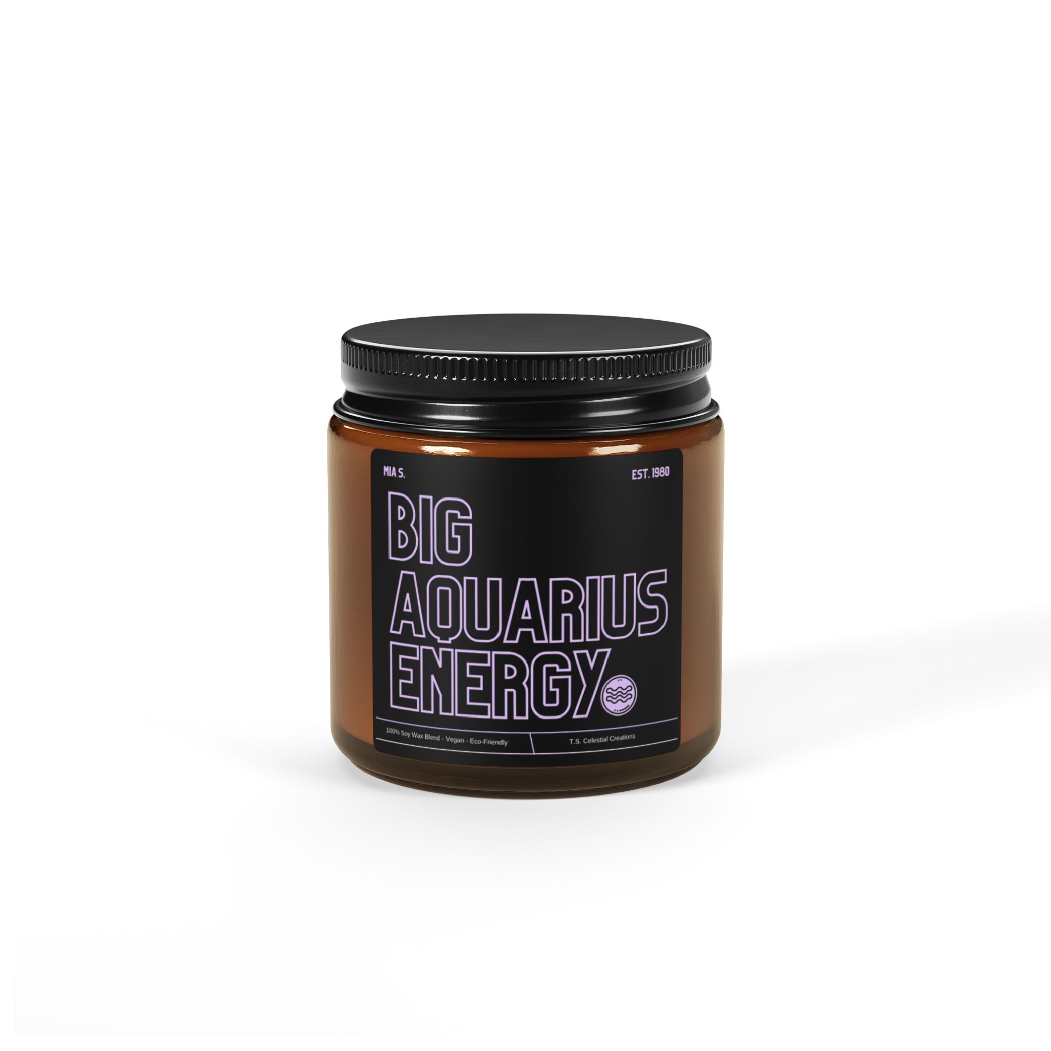 Custom Big Aquarius Energy Candle